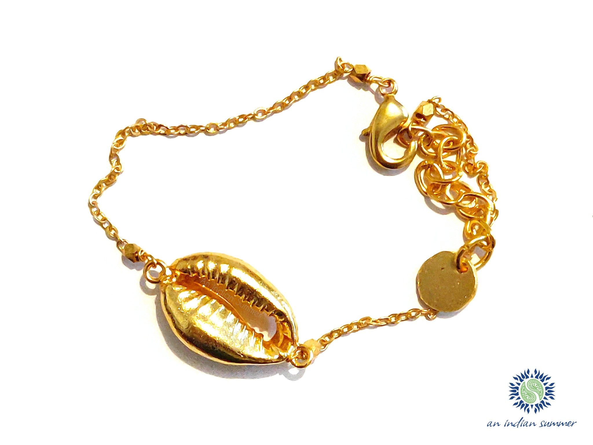 Gold Cowrie Shell Bracelet – An Indian Summer