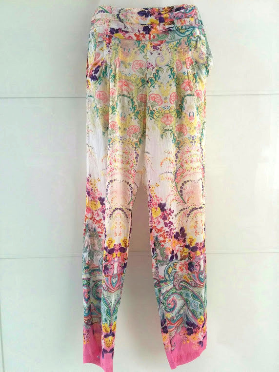 White Floral Trousers - An Indian Summer