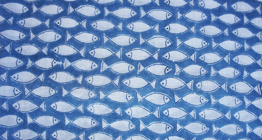 Fish Sarong - Blue - An Indian Summer
